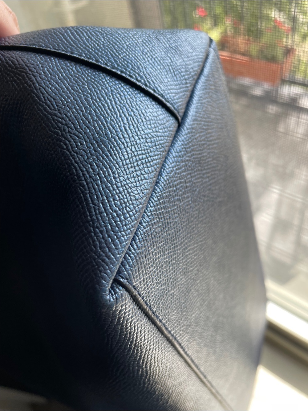 Coach metallic Blue Leather City Tote Zip Bag - 2017 - Picture 8 of 14